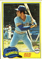 1981 Topps Baseball Cards      397     Julio Cruz
